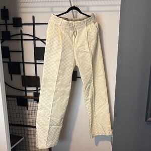 Gucci Women’s Cream Shine/Shimmer Designer Pants